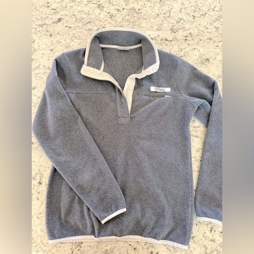 Columbia Women's Harborside Fleece Pullover (Collegiate Navy/White)